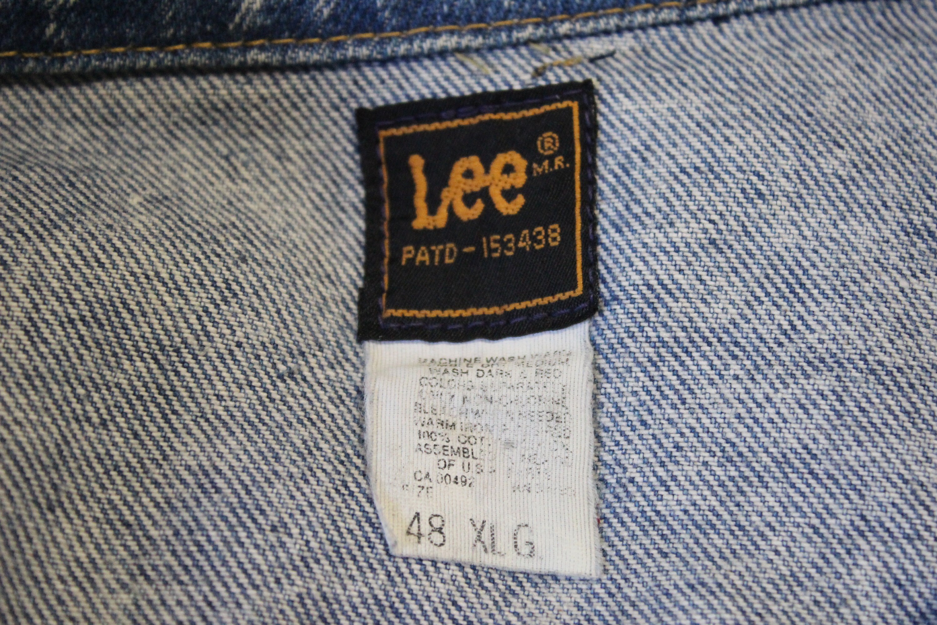 80's Vintage Lee Denim Trucker Jean Jacket XL Size | Etsy