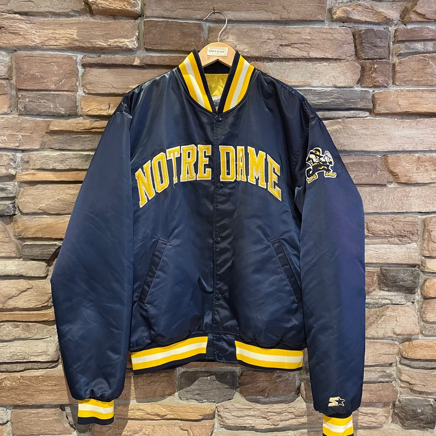 Vintage Notre Dame Starter Pullover Jacket Size XL – My Cuzin Vintage