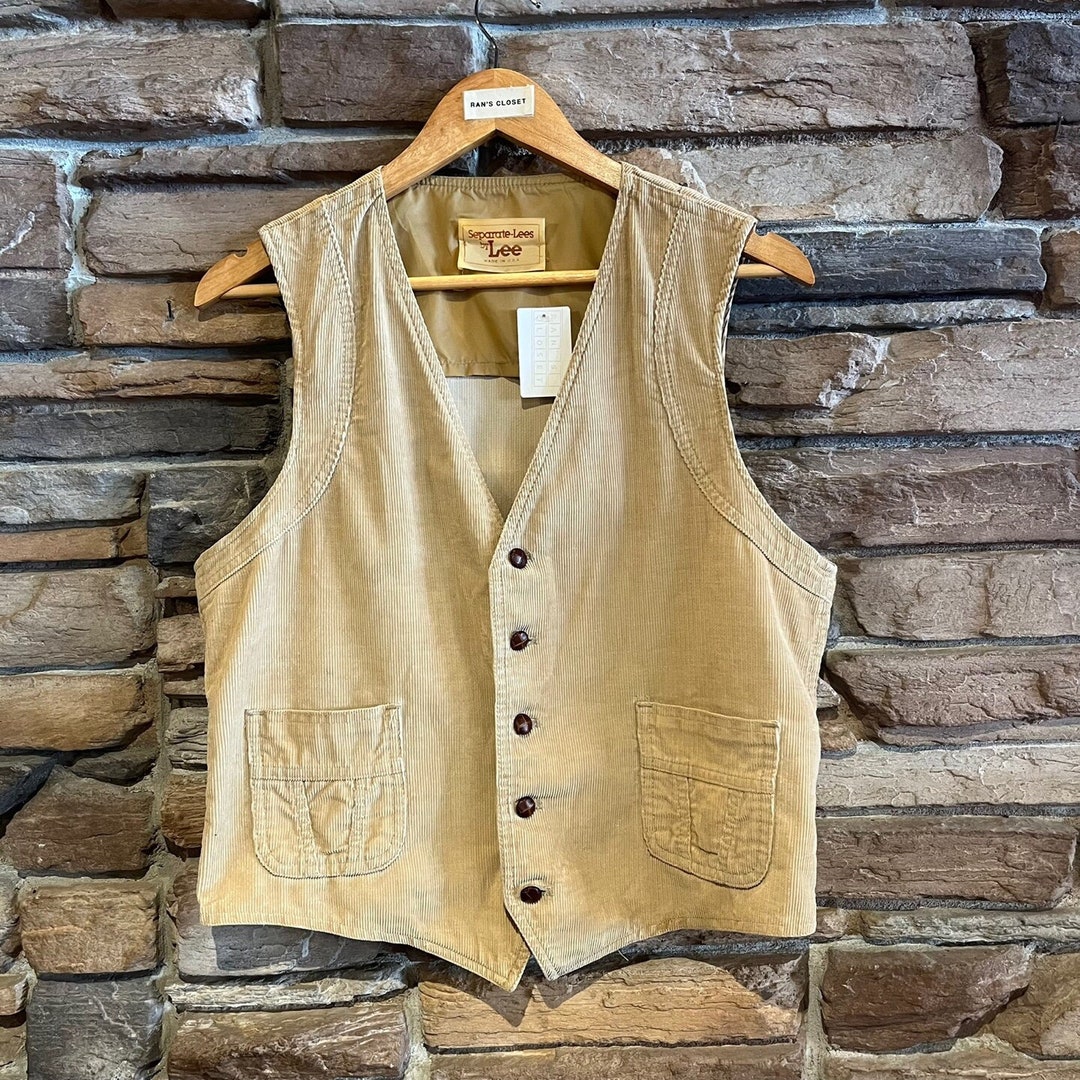 トップス 1940s~ French Vintage Corduroy Vest 30's】French Vintage Brown Corduroy Gilet Jacket 