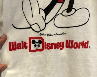 Vintage Tropix Togs Walt Disney World Mickey Mouse Graphic Ringer