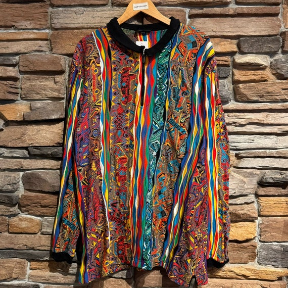 Coogi 3D knit zip up jacket - Gem Coogi 3D knit zip up jacket - Gem