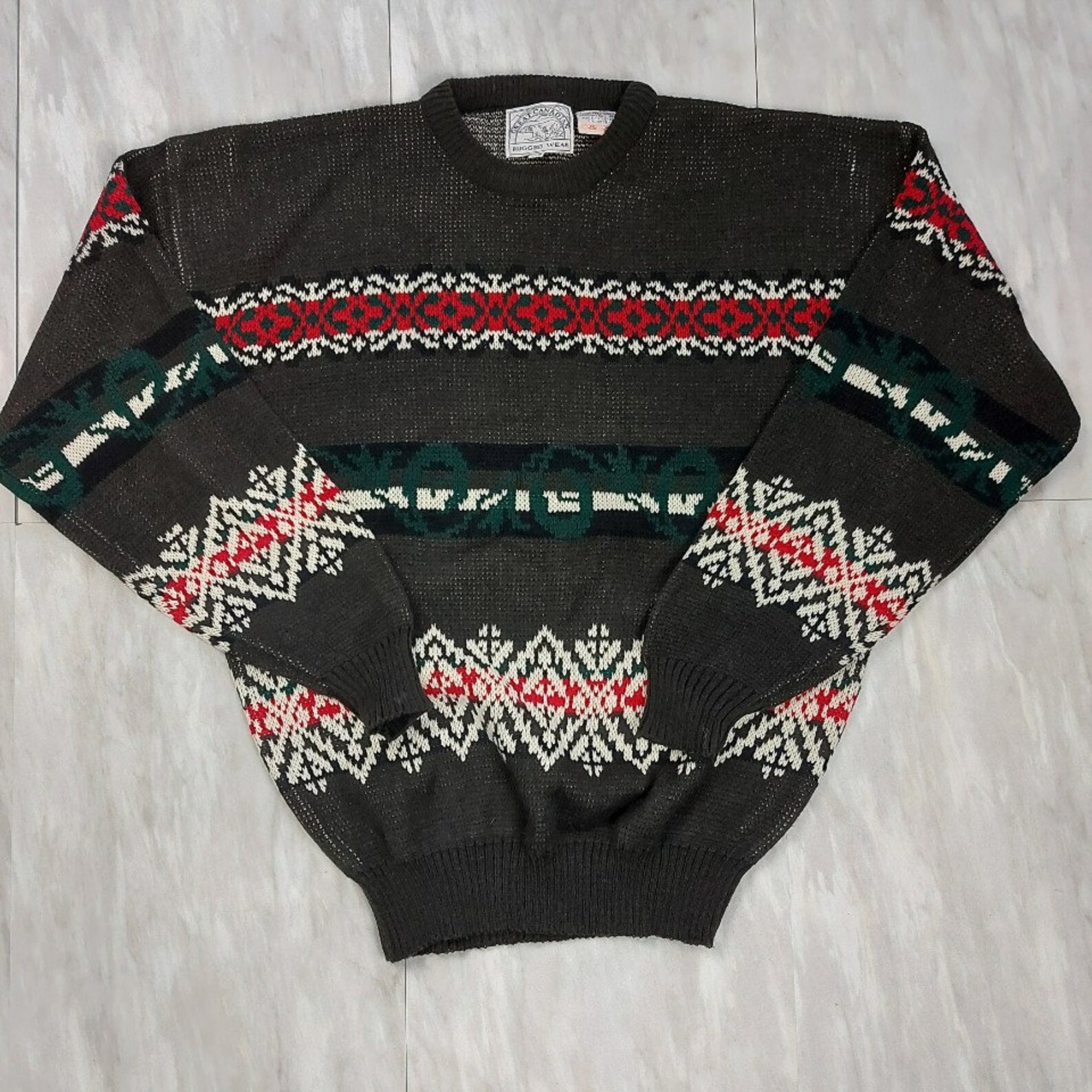 Vintage men's Sweater Made in Korea Crewneck sweaters Etsy