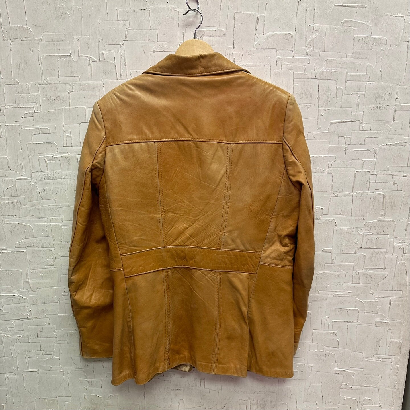 ▪️70’s【LEATHER ATTIC】LEATHER JACKET② Vintage Leather Attic Made in Canada Light Brown Leather