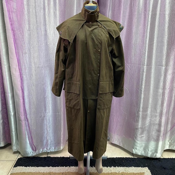 Vintage Eidex Kiwi Stockman Brown Oilskin Trench Coat | Vintage