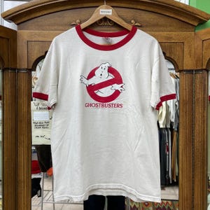 Vintage 1984 Ghostbusters Ringer Tee | Vintage Tee | Vintage Ghostbusters Film Tee | Columbia Pictures Industries | Size L | SKU NPC-2402S