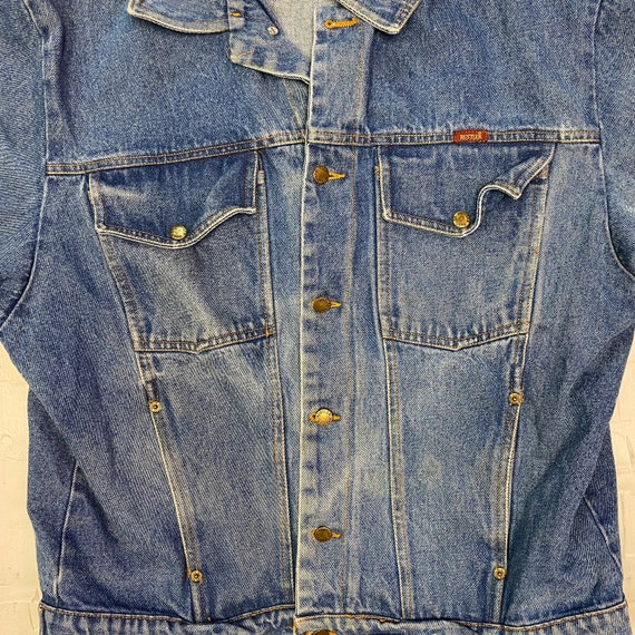 Vintage Light Blue Faded Rustler Denim Jacket | V… - image 4