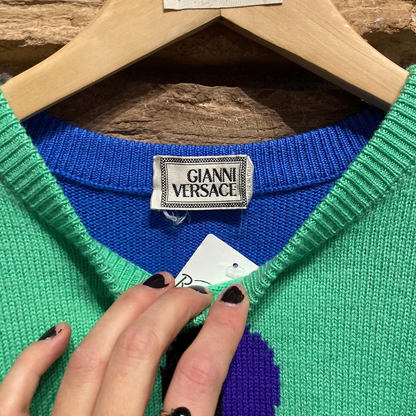 トップス 80-90s Giovanni Versace vintage knit Gianni Versace 1980's Knit Sweater – catwalk