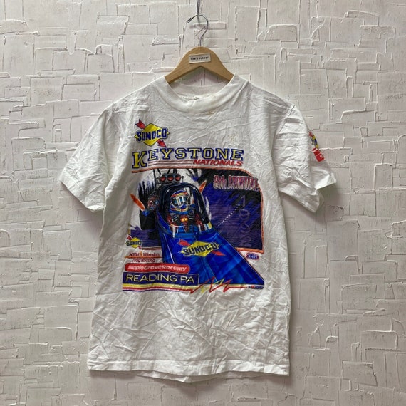 80s 90s TEAM K&N Racing ブラウン Tシャツ USA製 Vintage 1992 Sunoco Keystone Nationals 8th Annual Race T