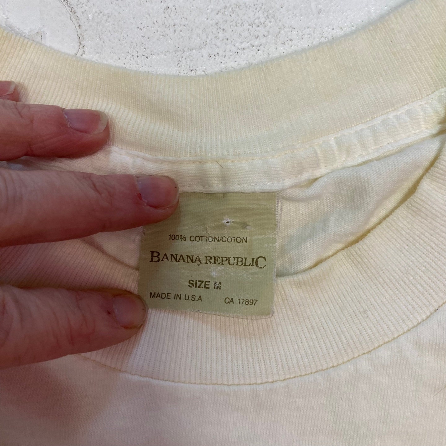 BANANA REPUBLIC Ｔシャツ デッドストックmade in usa 身幅53㌢‼️新品未使用 バナナリパブリック Tシャツ デッド