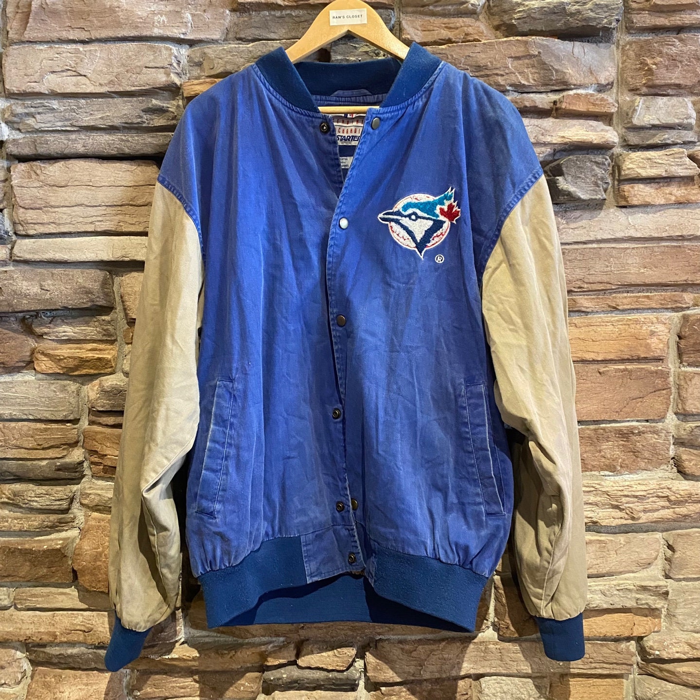 Texas Rangers 1990s Vintage Game Used Team Starter Jacket Diamond  Collection L