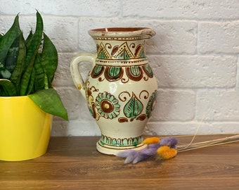 Ancient clay pot, Antique clay vessel, Rustic ceramic bowl, Pottery jug, Primitive rustic earthenware, Black Wabi Sabi Pot, ceramic vase#123