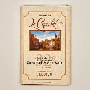 Le Chocolat du Bouchard&#39;s Belgium Milk Chocolate Caramel and Sea Salt Bar