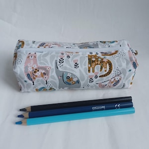 Pencil case, school pencil case, school pencil case, pencil case, multi-purpose pencil case, makeup bag, animals, storage