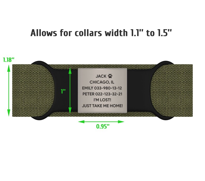 Silent Dog Tags, Pet Collar Tags, No Jingle Dog Tags, Soundless Dog Tag