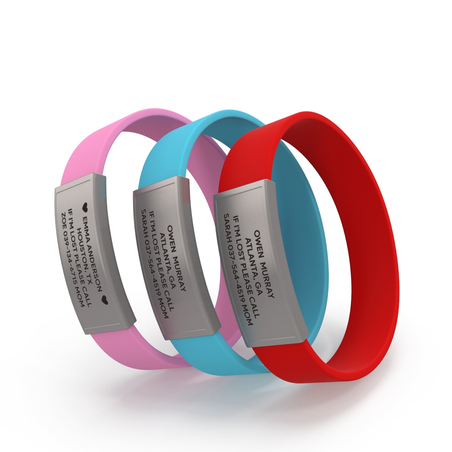 Child Id bracelet Kids id tags Autism awareness bracelet Etsy