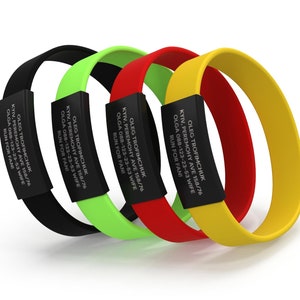ID Bracelet, Medical Alert ID Bracelet, Emergency Contact Bracelet
