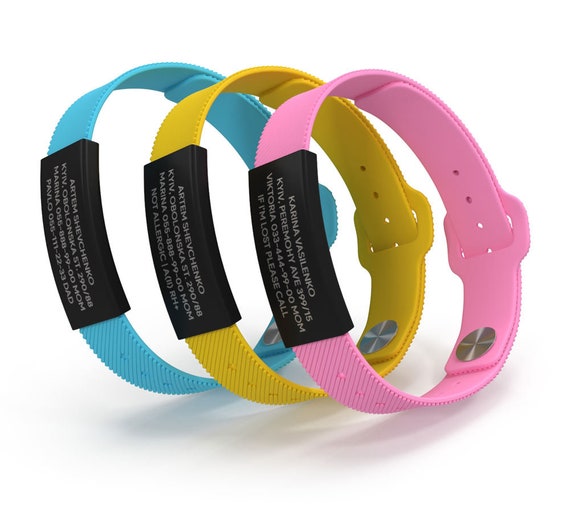 Children Id Bracelet Medical Bracelet for Kids Kids Safety Bracelet Emergency Contact Bracelet Etsy