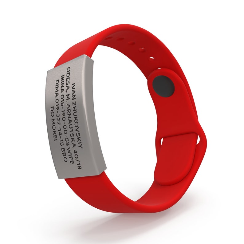 Medical Id bracelet Warning bracelet Alert bracelet Safety Etsy