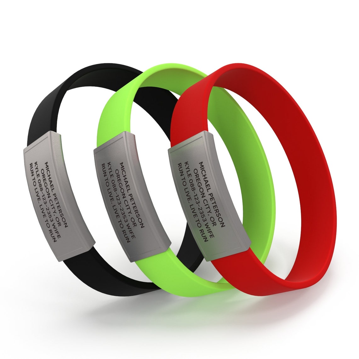 Runner Id Bracelet Cyclist Triathlete ID Wristband Medical Etsy