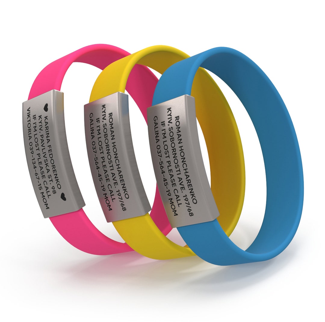 Kids Id Bracelet, Child Safety Id Bracelet, Medical Bracelet for Kids