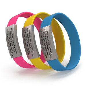 Kids Id bracelet, Child safety id bracelet, Medical Bracelet For Kids, Contact bracelet for kids, Autism bracelet