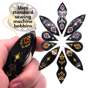 Cosmic Hearts - Universal Tatting Shuttle - Compatible with Sewing Machine Bobbins