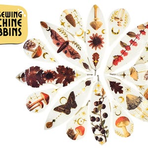 Fungi of Fall - Universal Tatting Shuttle - Compatible with Sewing Machine Bobbins