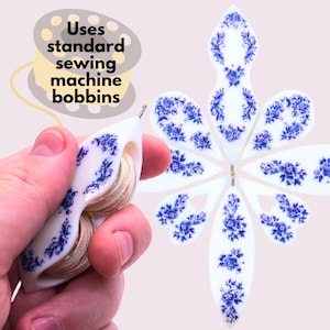Delicate Teacup - Universal Tatting Shuttle - Compatible with Sewing Machine Bobbins