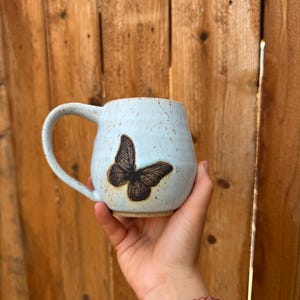 Butterfly mug, 16oz handmade mug