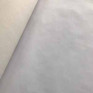 May include: A close-up shot of two sections of paper. One section is a light cream color, and the other is a light gray. The paper is slightly textured and appears to be rolled.