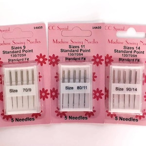 Standard Fit Domestic Sewing Machine Needles Size 9/70 11/80 14/90 16/100  18/110, Jean Sewing Machine Needle Denim Sewing Needle 