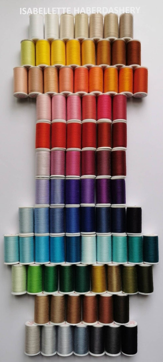24 Rolls(200 Yard/roll) Assorted Colour Spools Polyester/cotton
