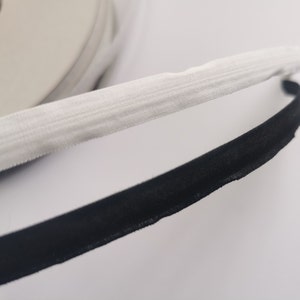 12 mm Cotton Covered Boning White Black Corset Boning, Dress Boning, Hoop Skirt Boning, Bra Lingerie Boning