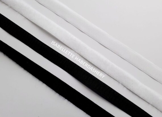 Hook & Loop Tape 20-50mm Stick-on or Sew-on, Self-Adhesive Hook and Loop Tape Black White