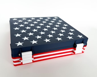 100-Count Stars and Stripes Peptides Storage Case - Patriotic Vial Organizer