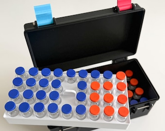 The Double Decker All Vials Two Tier Peptide Storage Box – The Original Ultimate Biohacking Organizer