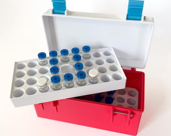The Double Decker Double Trouble Two Tray Peptide Storage Box – The Original Ultimate Biohacking Organizer