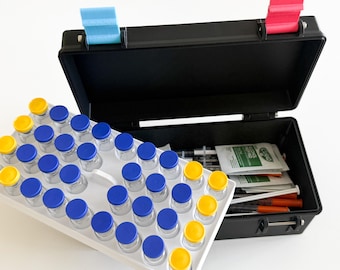 The Double Decker Two Tier Peptide Storage Box – The Original Ultimate Biohacking Organizer