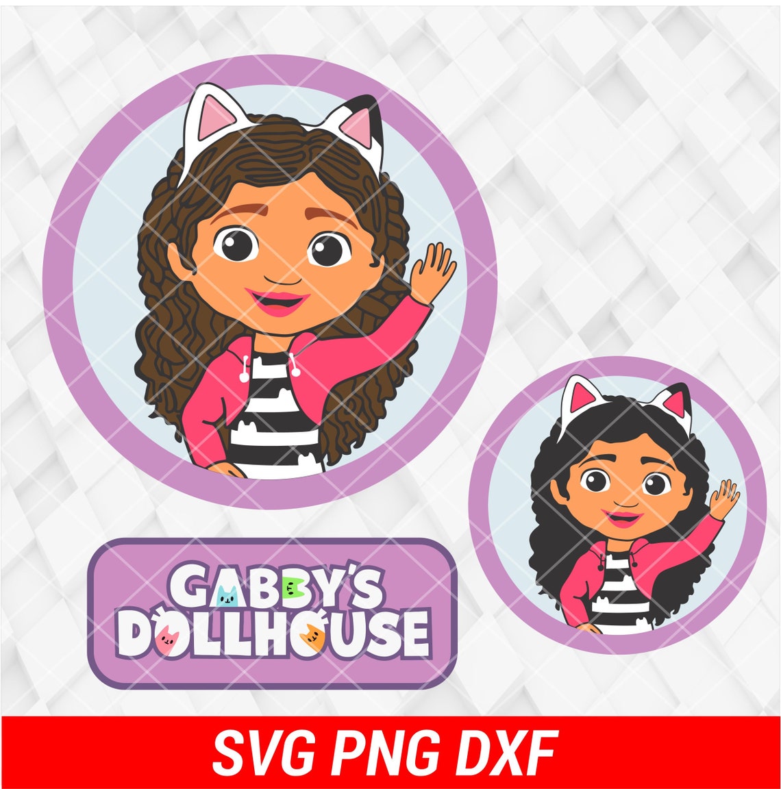Gabby's Dollhouse SVG Layered by Color Vector Cut File Etsy