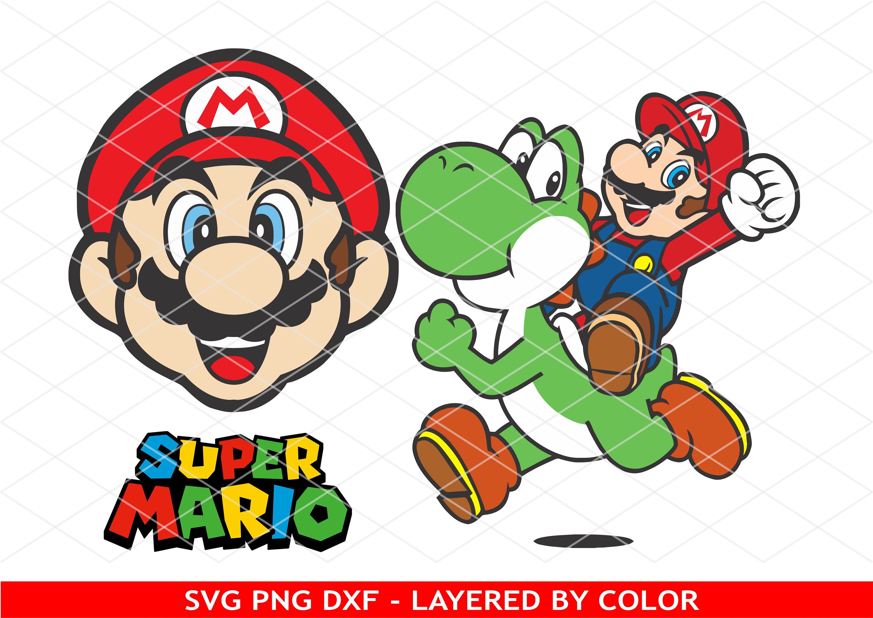 Dessin De Mario Et Luigi En Couleur Super Mario Bundle Svg couches par couleur Super Mario - Etsy Canada