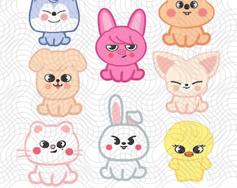 Stray Kids SKZOO Baby SVG: Arquivos de corte Kpop Cricut (download digital)