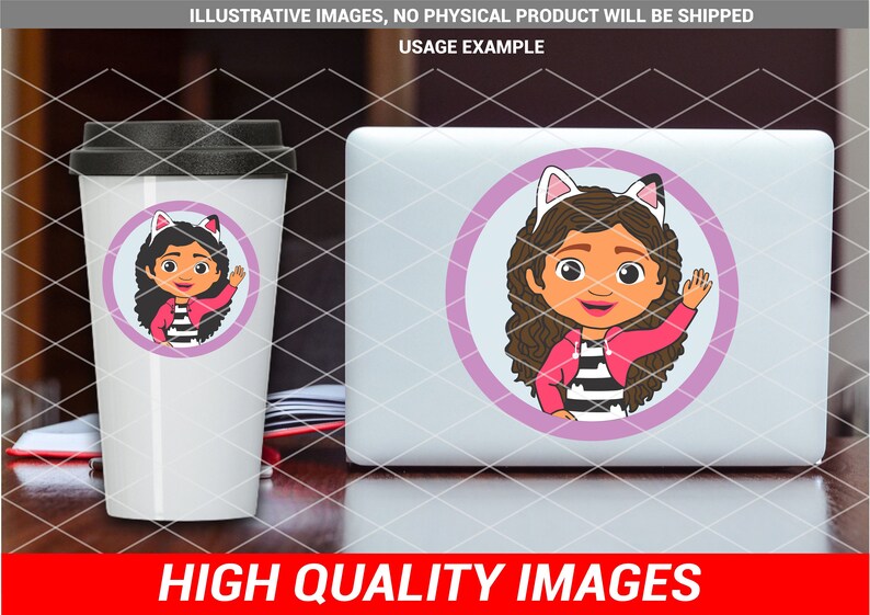 Gabby's Dollhouse SVG Layered by Color Vector Cut File | Etsy