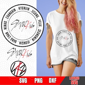 Logotipo de Stray Kids SVG, Kpop, capas por color, corte fácil, Cricut, silueta, sublimación, descarga instantánea, imágenes de alta calidad