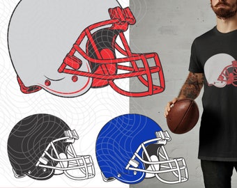 Capacete de Futebol Americano em SVG: Arquivo de Corte Vetorial em Camadas (Download Instantâneo)