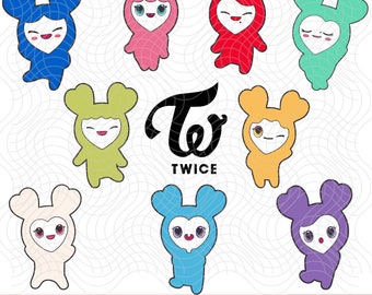 Twice SVG, Twice Lovelys SVG , Twice Lovelys Clip Art ,K-Pop,layered by color, cliparts, cutting files, cricut,