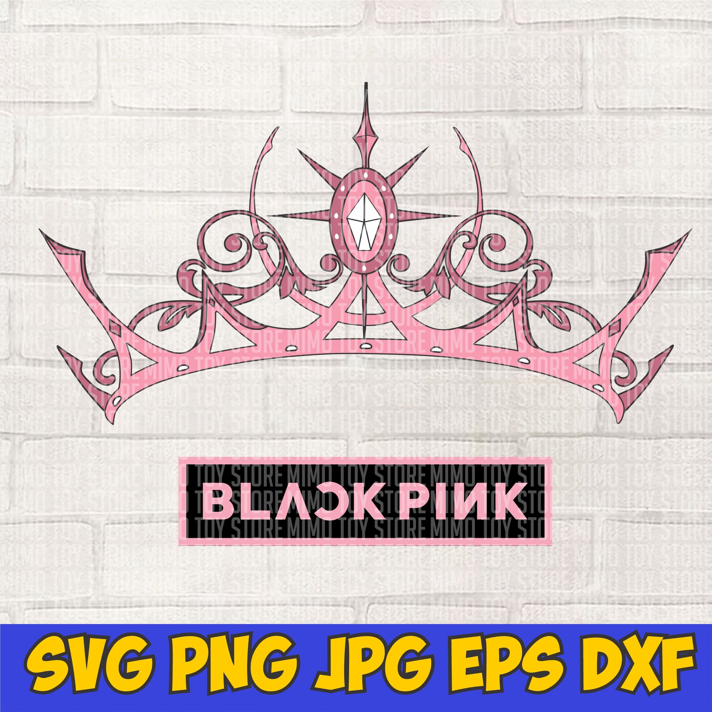 Blackpink Svgblack Pink Crown Svg Black Pink the Album Svg Etsy