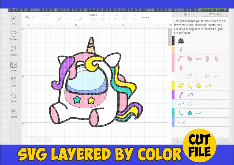 Download Among Us Unicorn SVG Svg Layered by color Cut file Cricut ...