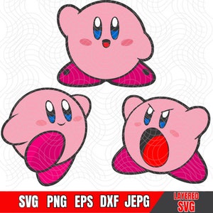 Kirby svg, Easy Cut, Schnittdatei Cricut