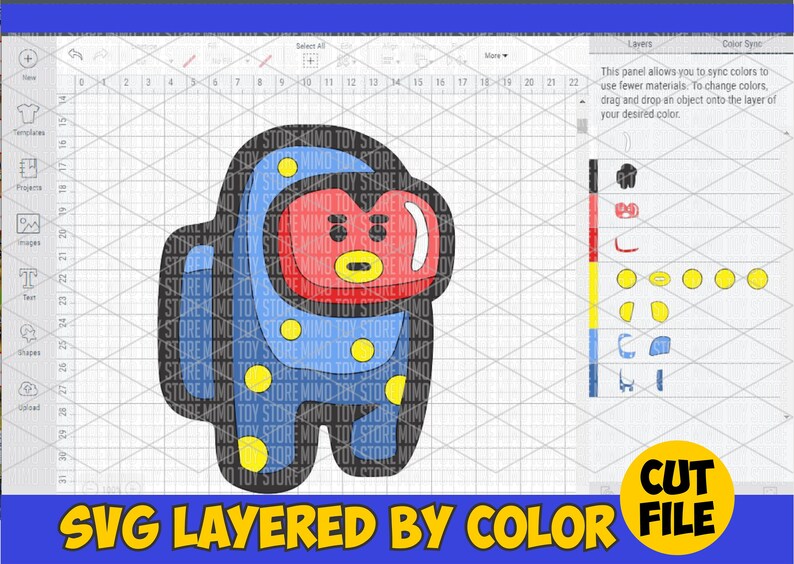 Download Among Us isnpired by BT21 Svg Layered by color Cut file | Etsy