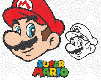 Super Mario SVG: Clipart de videogame em camadas (download digital)
